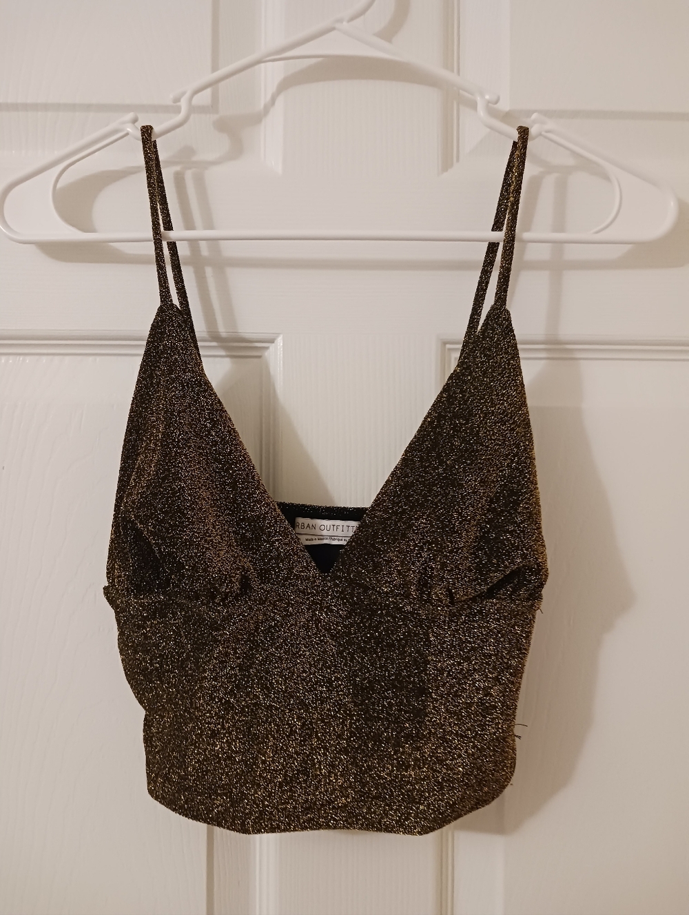 Urban Outfitters Y2k  Gold/ Black Crop Top Womens sz S-P